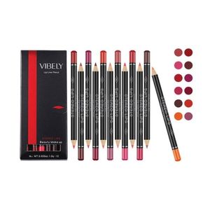 Vibely Lip Liner Pencil Set - 12pcs